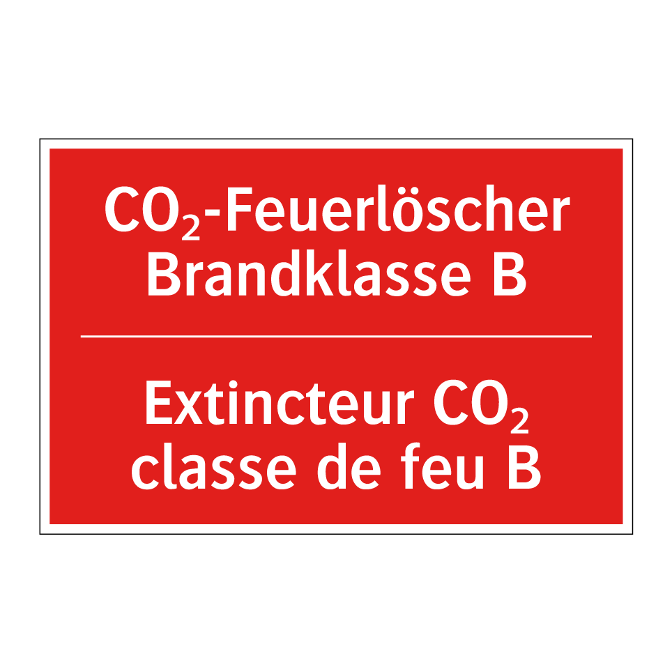 CO₂-Feuerlöscher Brandklasse B - Extincteur CO₂ classe de feu B