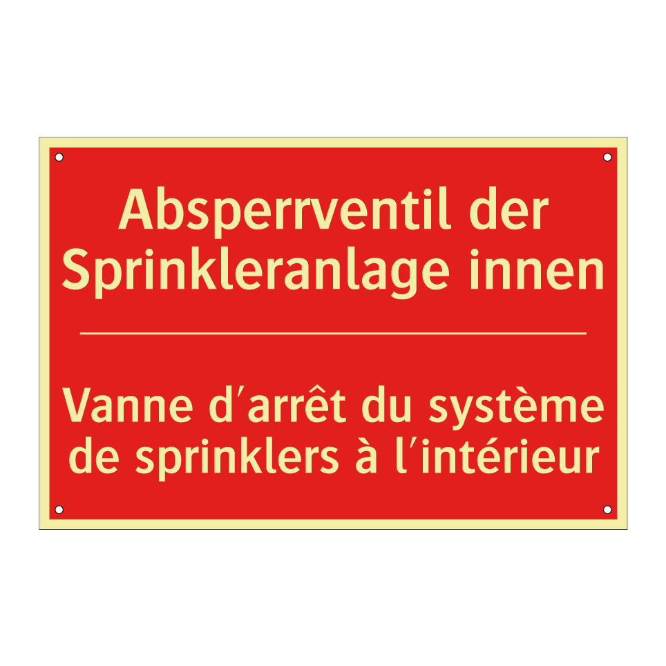 Absperrventil der Sprinkleranlage  /.../ - Vanne d'arrêt du système de sprinklers  /.../