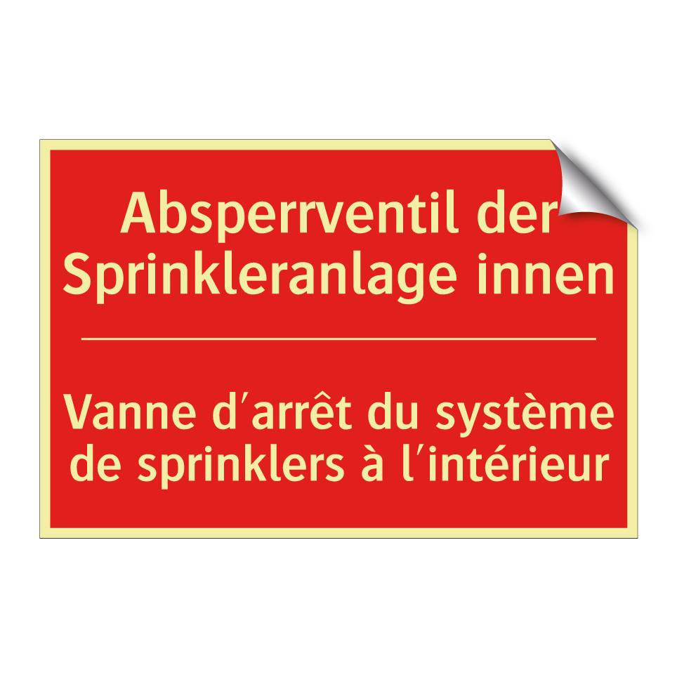 Absperrventil der Sprinkleranlage  /.../ - Vanne d'arrêt du système de sprinklers  /.../