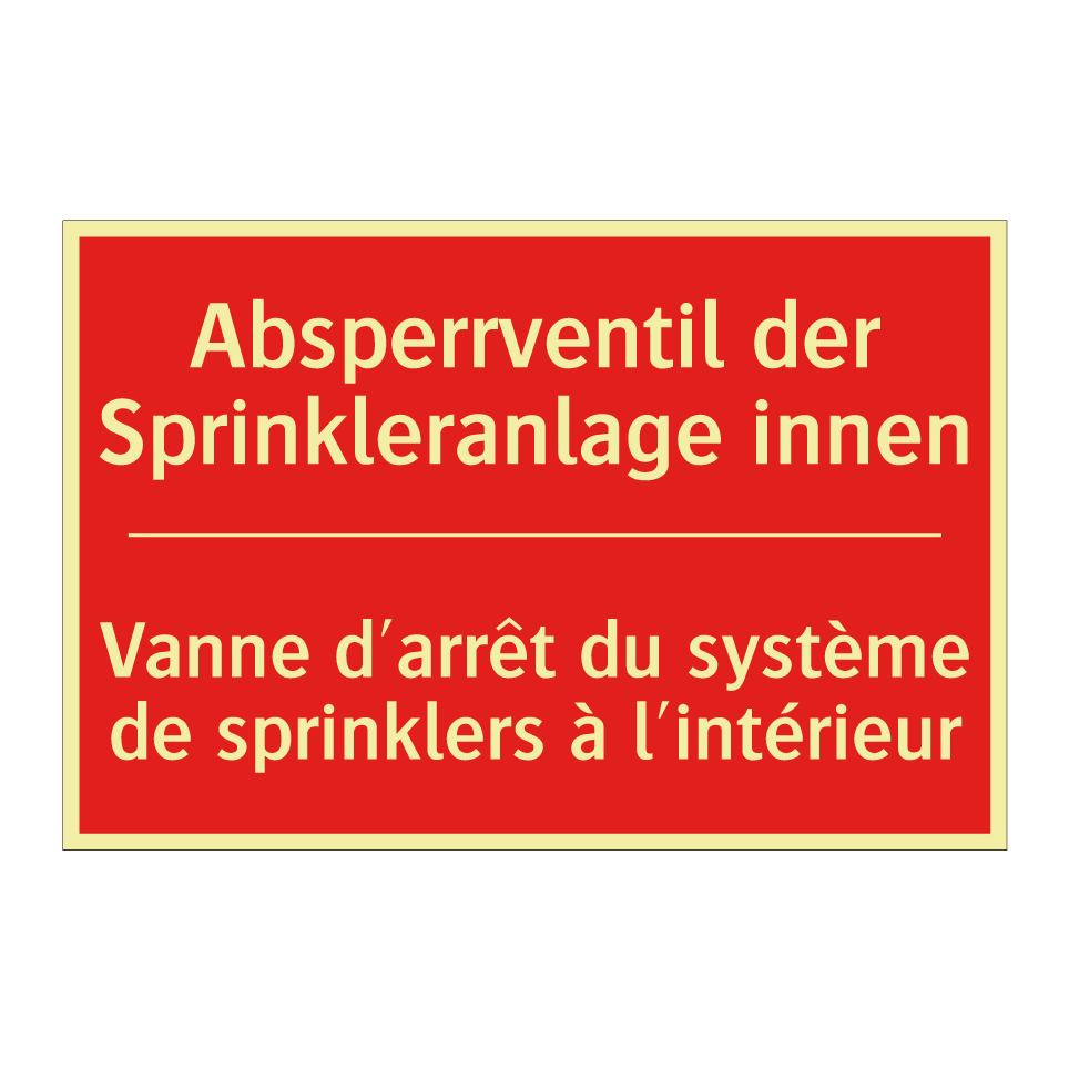 Absperrventil der Sprinkleranlage  /.../ - Vanne d'arrêt du système de sprinklers  /.../