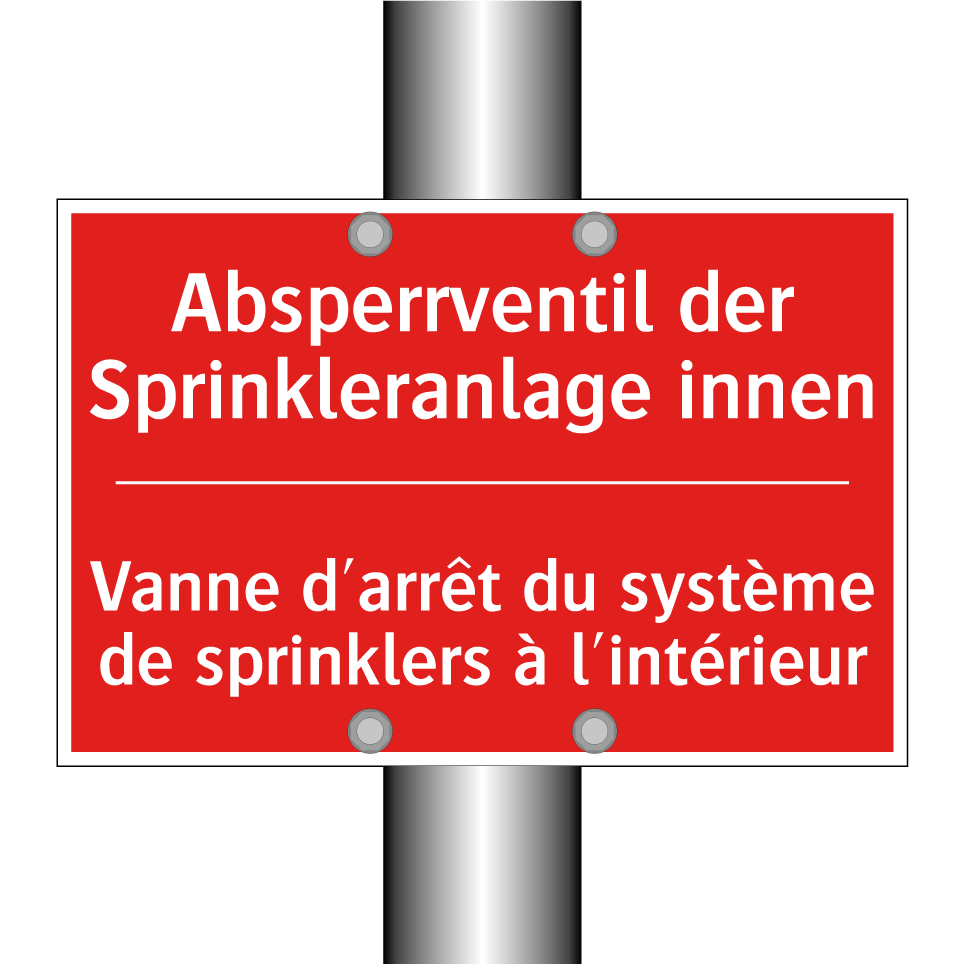 Absperrventil der Sprinkleranlage  /.../ - Vanne d'arrêt du système de sprinklers  /.../