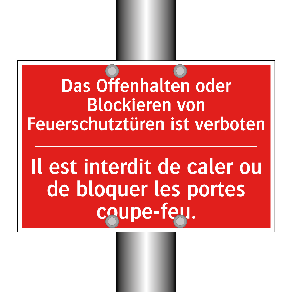 Das Offenhalten oder Blockieren  /.../ - Il est interdit de caler ou de  /.../