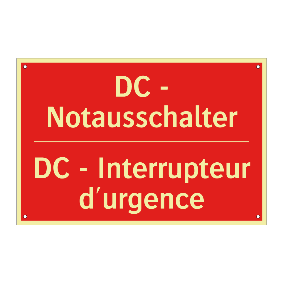 DC - Notausschalter - DC - Interrupteur d'urgence