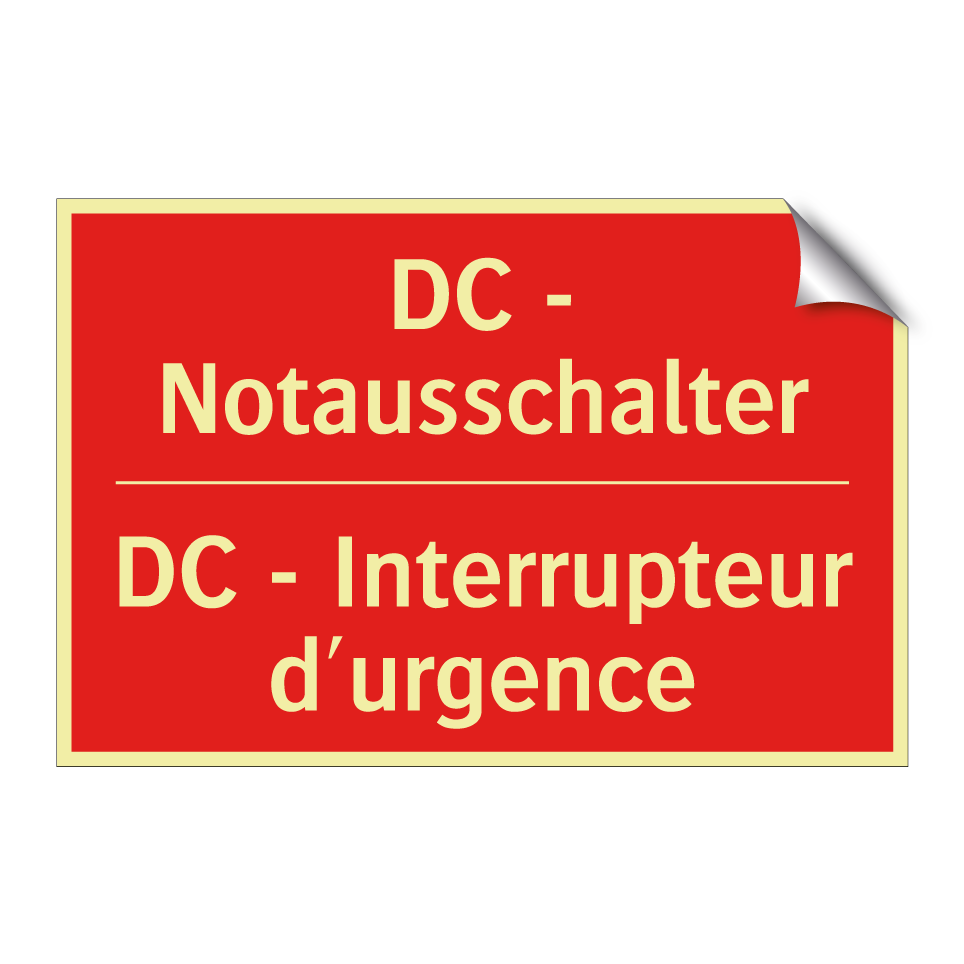 DC - Notausschalter - DC - Interrupteur d'urgence