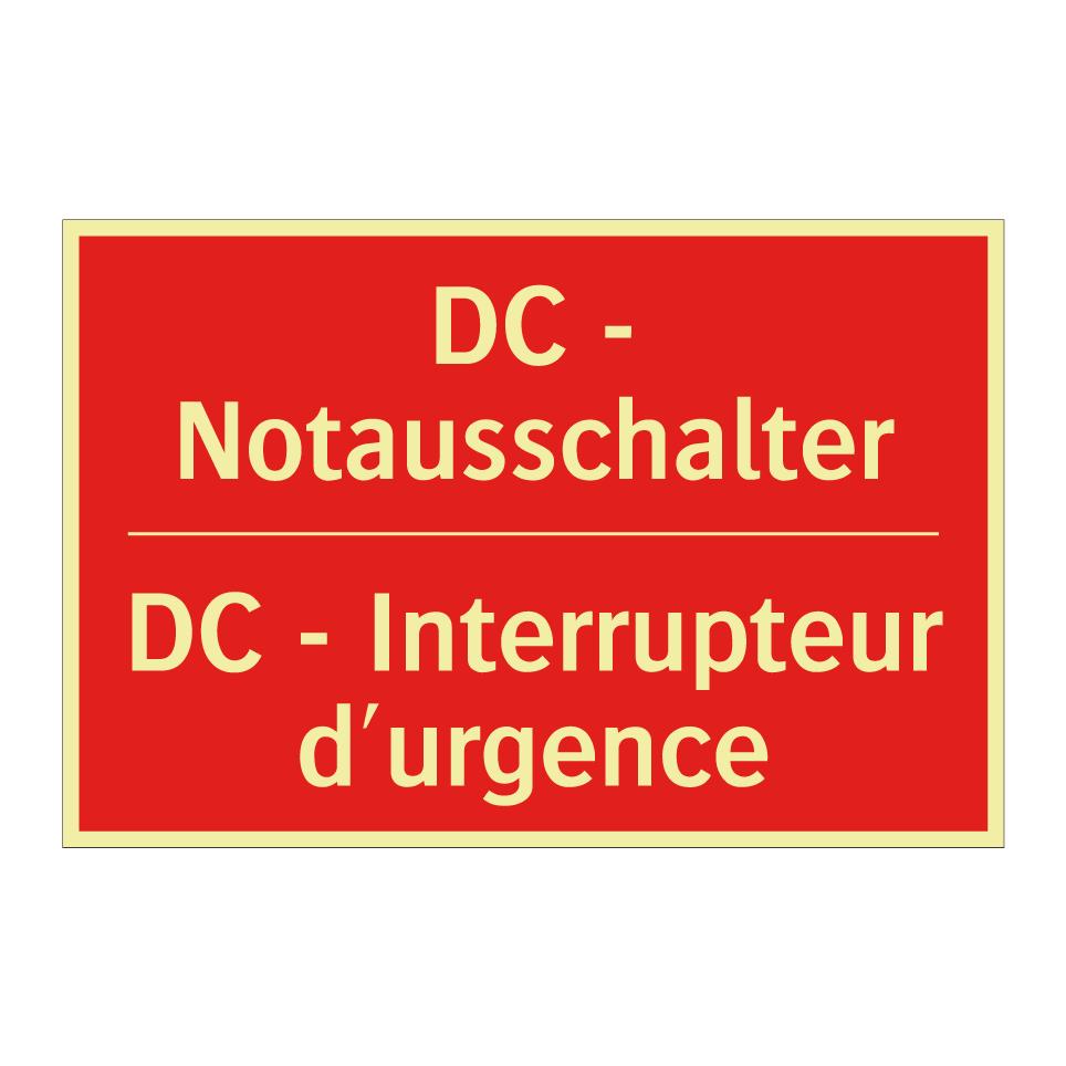 DC - Notausschalter - DC - Interrupteur d'urgence