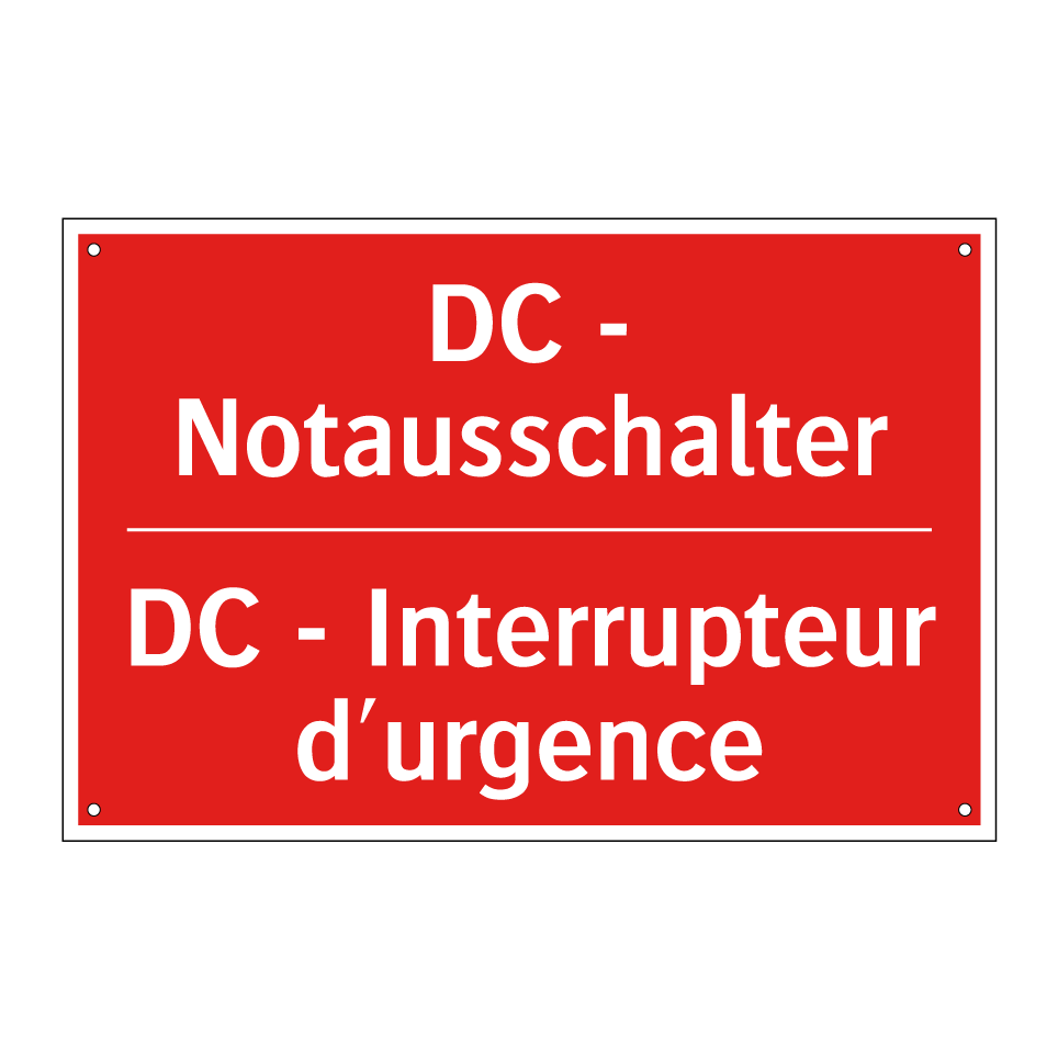 DC - Notausschalter - DC - Interrupteur d'urgence