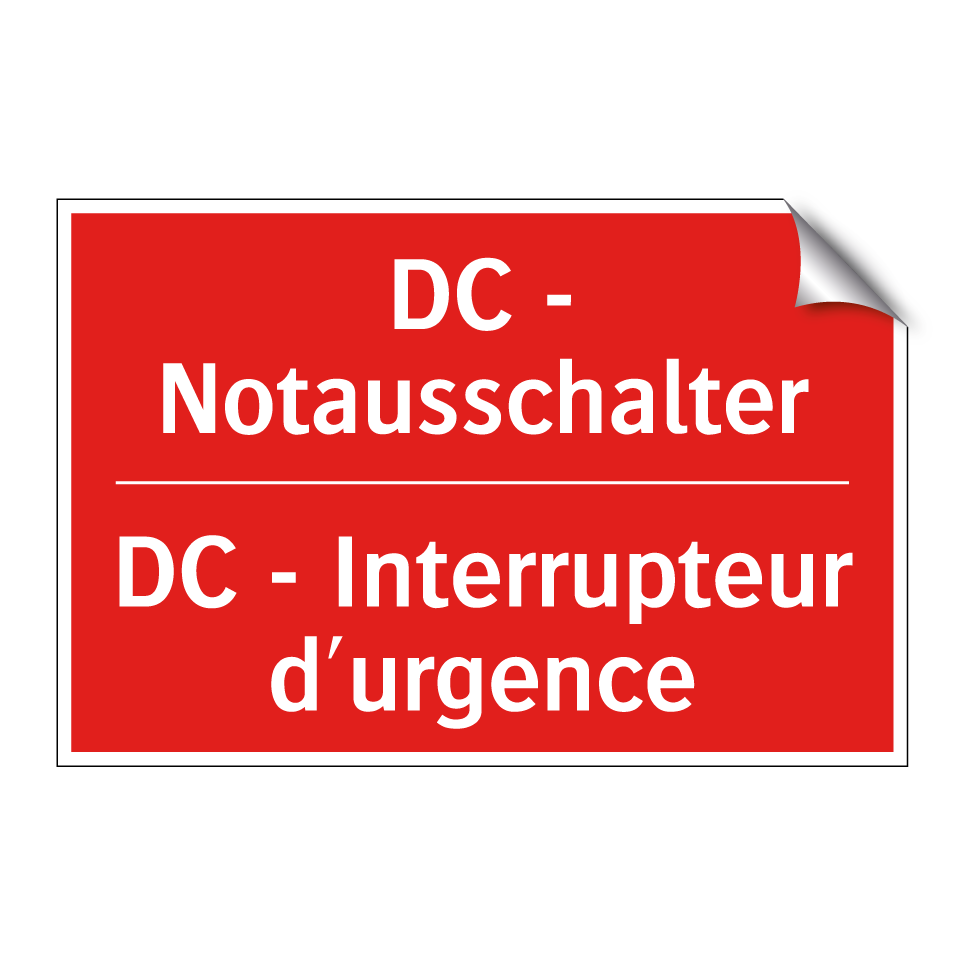 DC - Notausschalter - DC - Interrupteur d'urgence