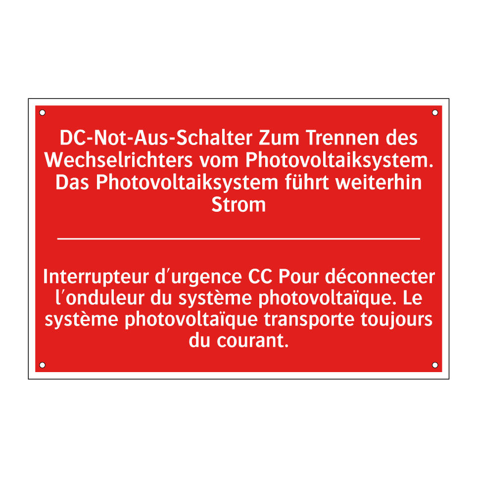 DC-Not-Aus-Schalter Zum Trennen  /.../ - Interrupteur d'urgence CC Pour  /.../