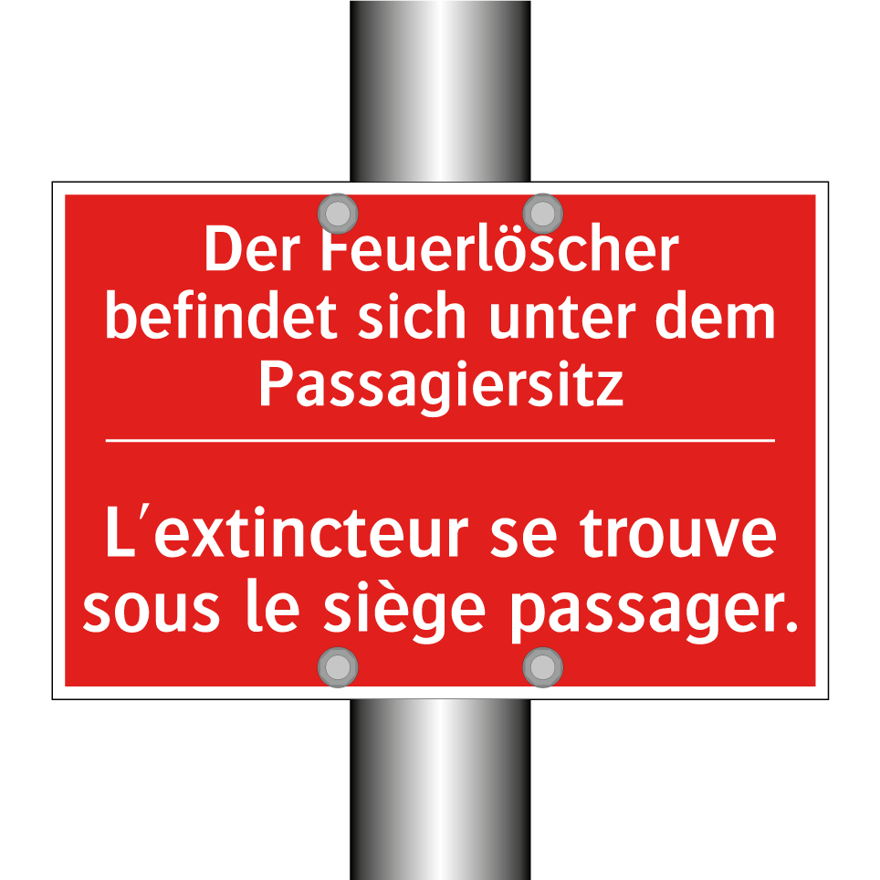Der Feuerlöscher befindet sich  /.../ - L'extincteur se trouve sous le  /.../
