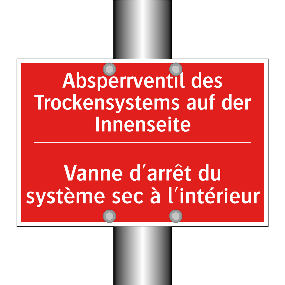 Absperrventil des Trockensystems  /.../ - Vanne d'arrêt du système sec à  /.../