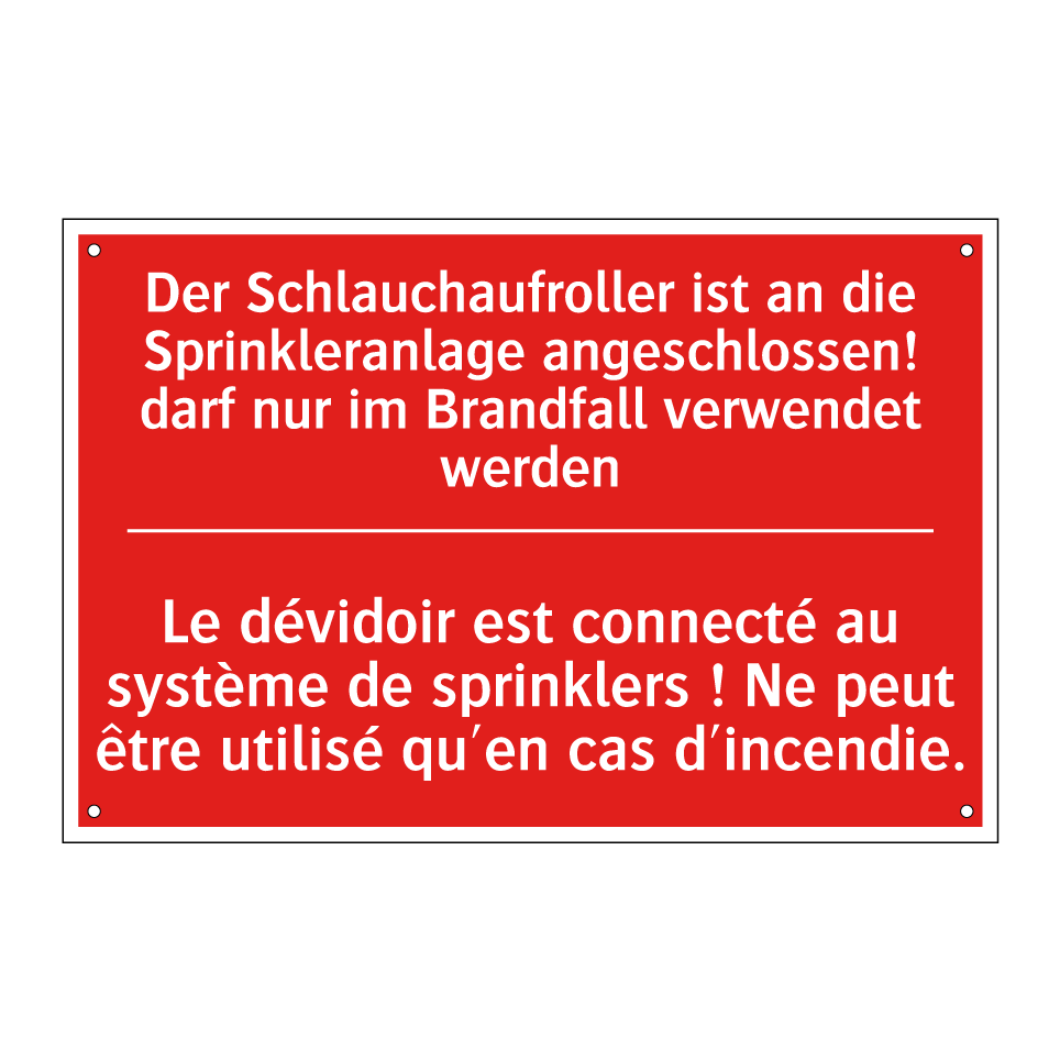 Der Schlauchaufroller ist an die  /.../ - Le dévidoir est connecté au système  /.../