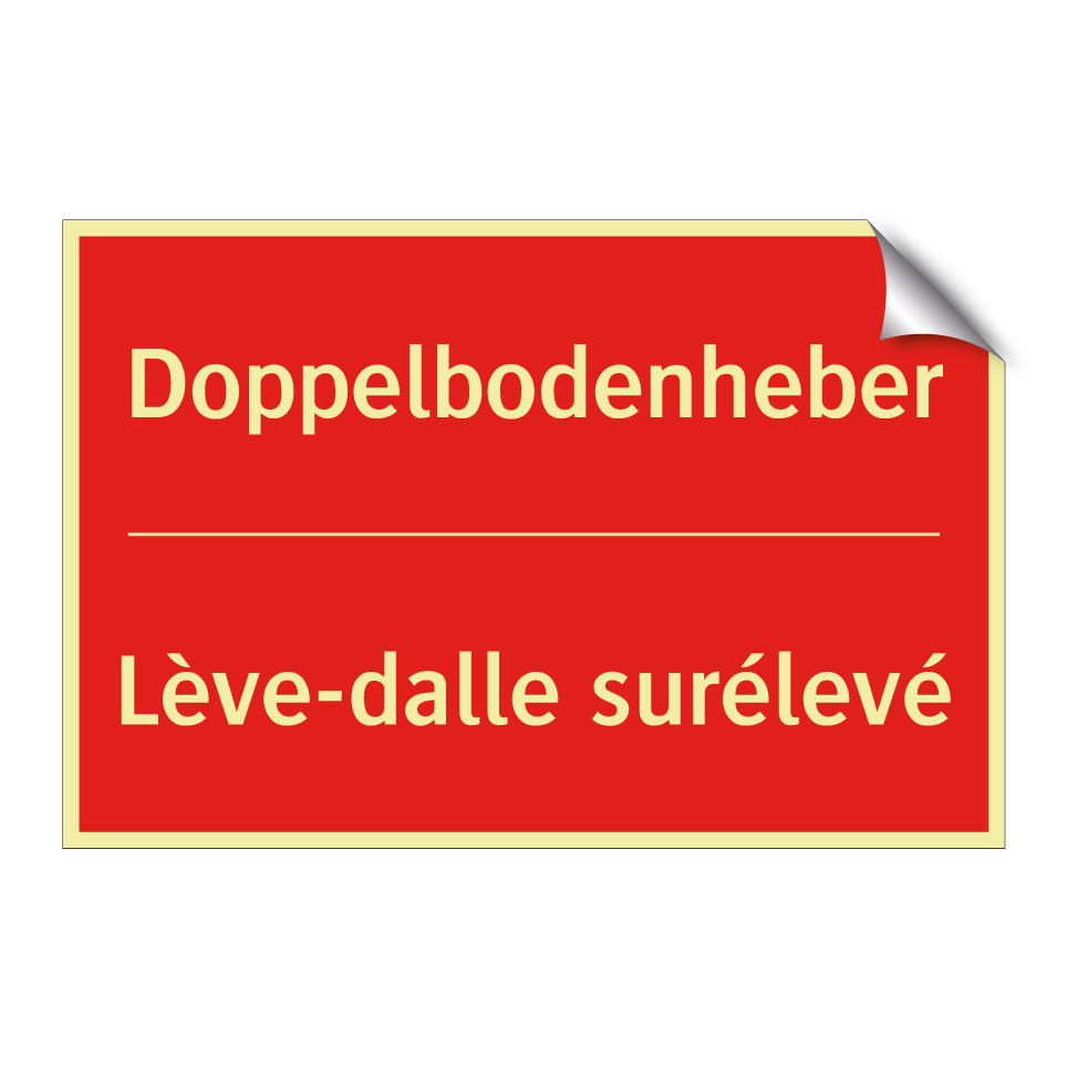 Doppelbodenheber - Lève-dalle surélevé