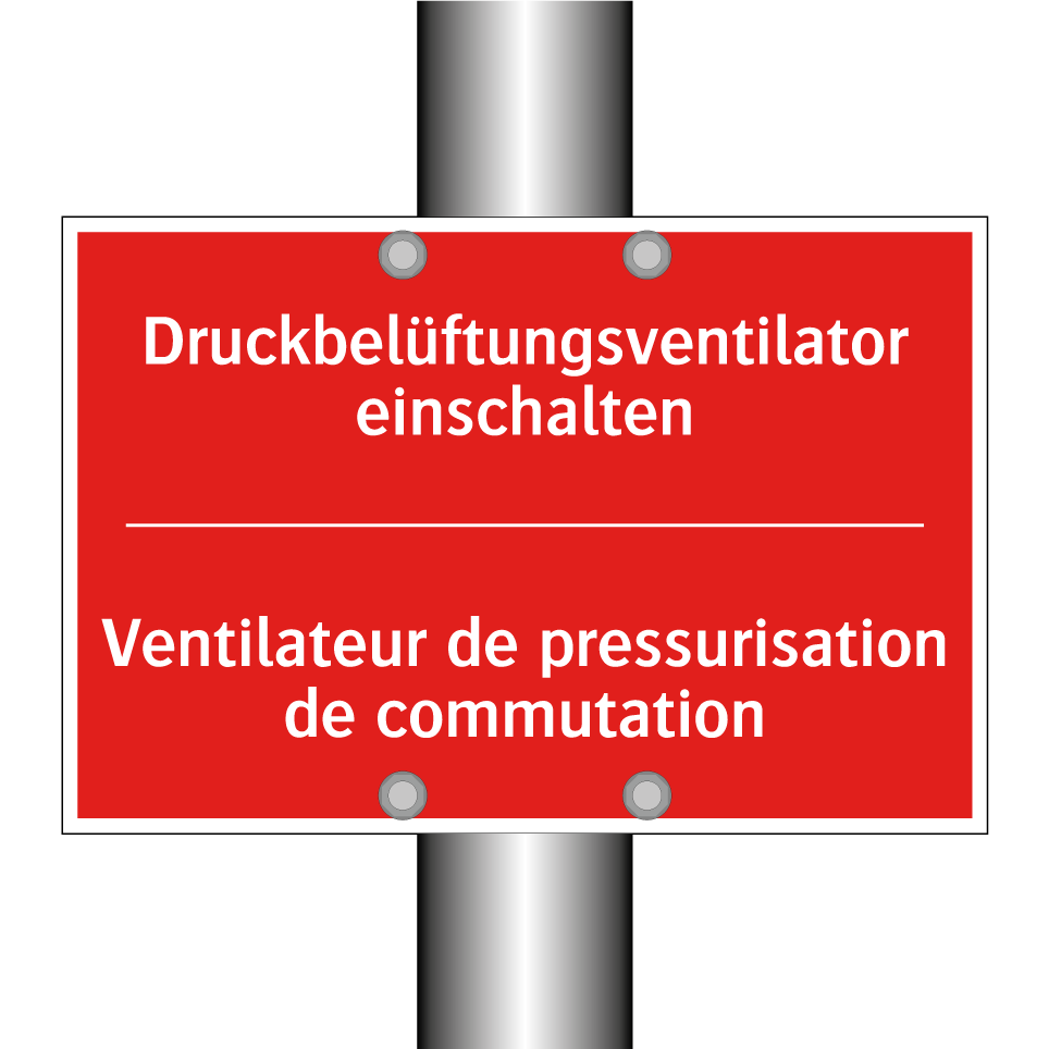 Druckbelüftungsventilator einschalten /.../ - Ventilateur de pressurisation  /.../