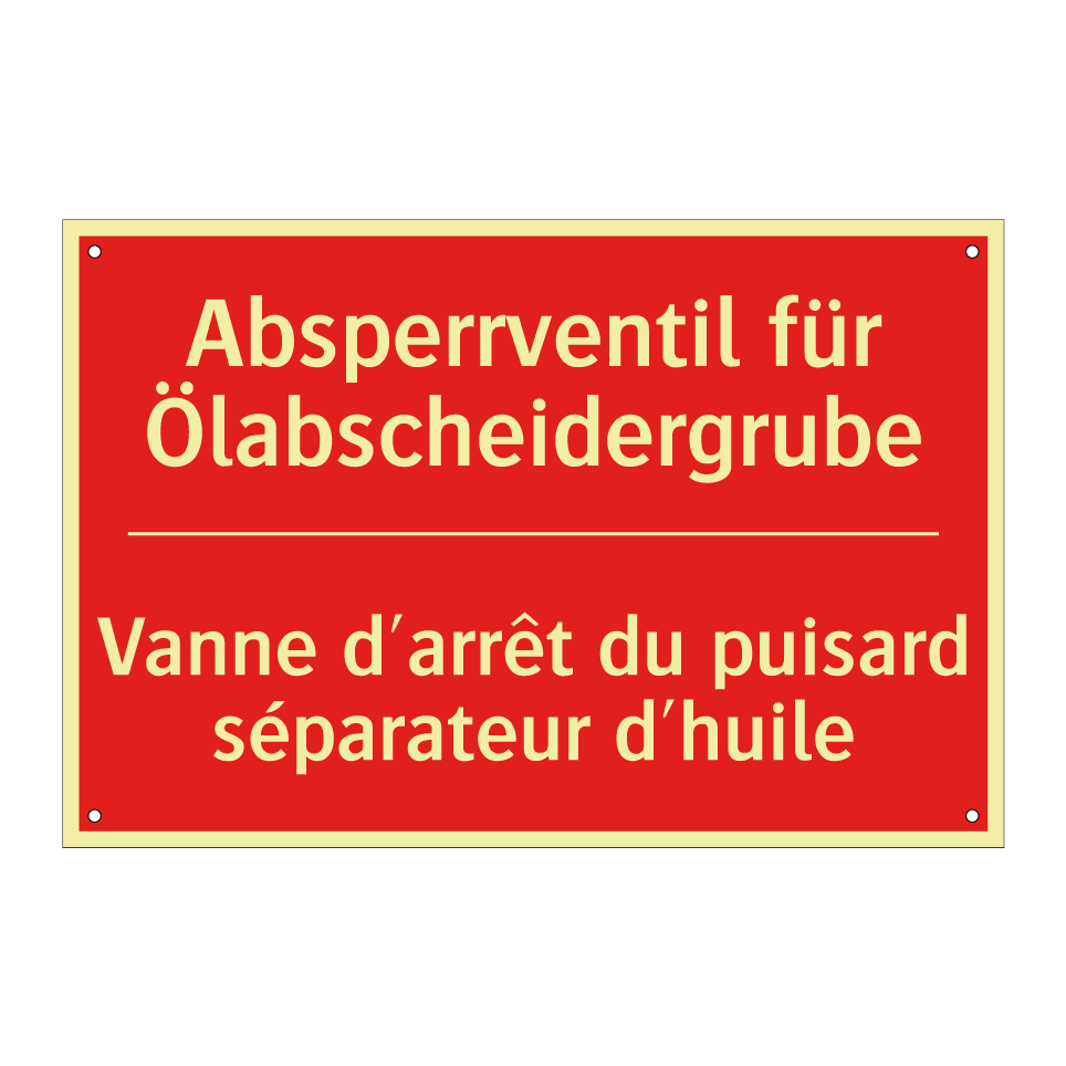 Absperrventil für Ölabscheidergrube /.../ - Vanne d'arrêt du puisard séparateur  /.../