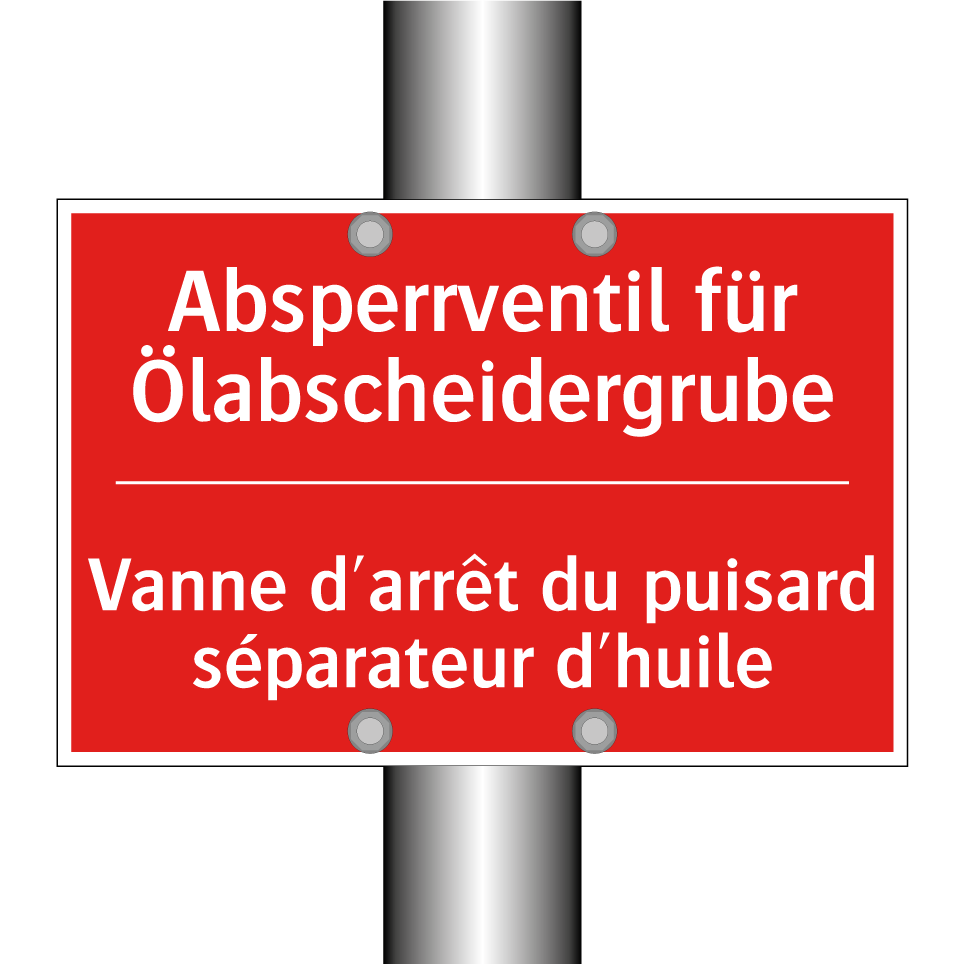 Absperrventil für Ölabscheidergrube /.../ - Vanne d'arrêt du puisard séparateur  /.../