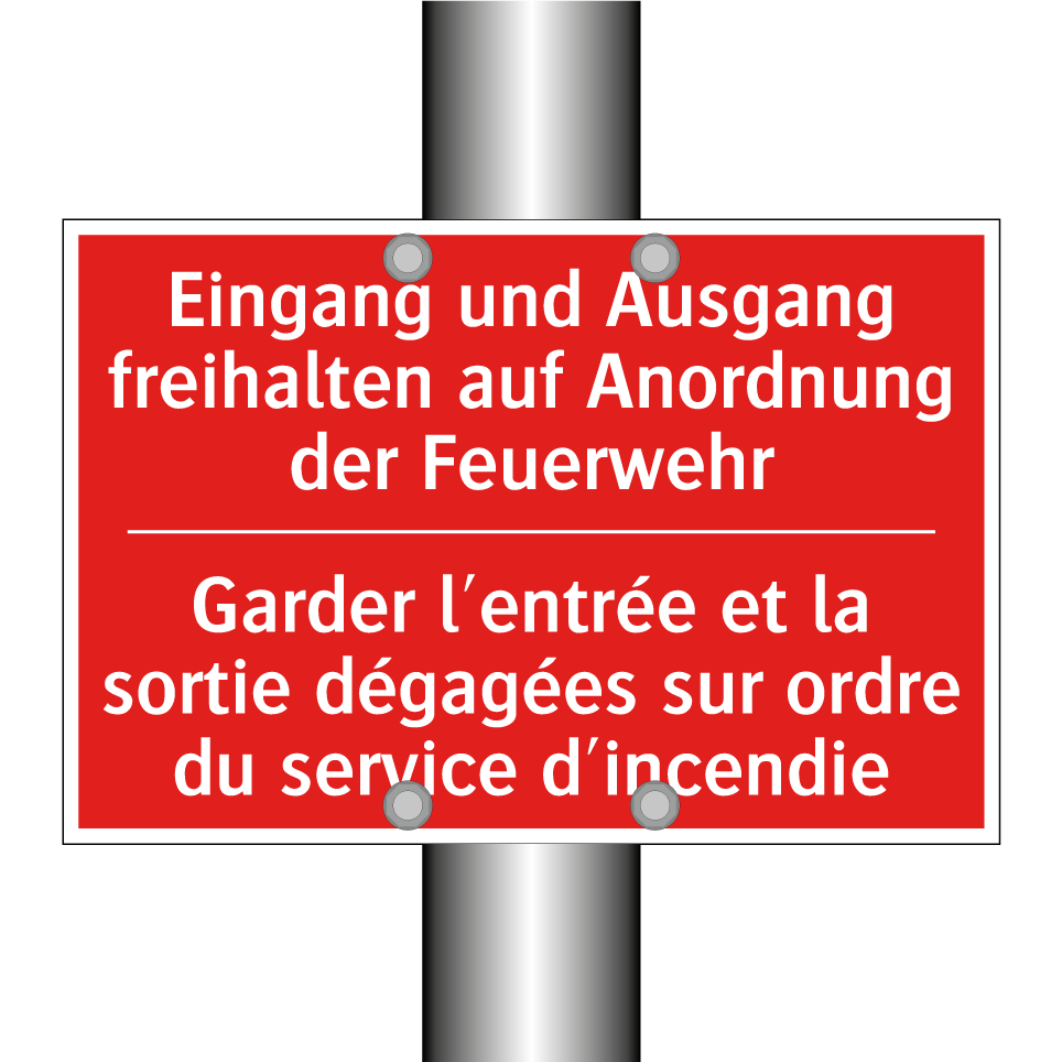 Eingang und Ausgang freihalten  /.../ - Garder l'entrée et la sortie dégagées  /.../