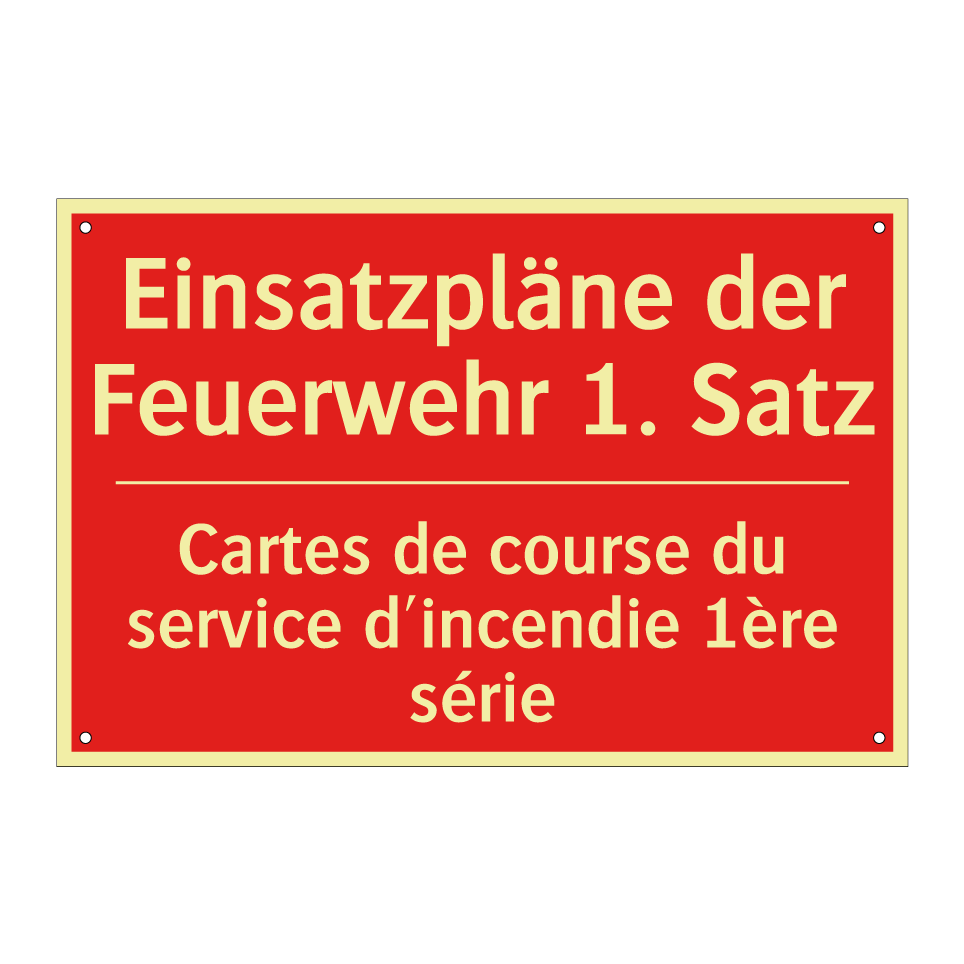 Einsatzpläne der Feuerwehr 1.  /.../ - Cartes de course du service d'incendie  /.../