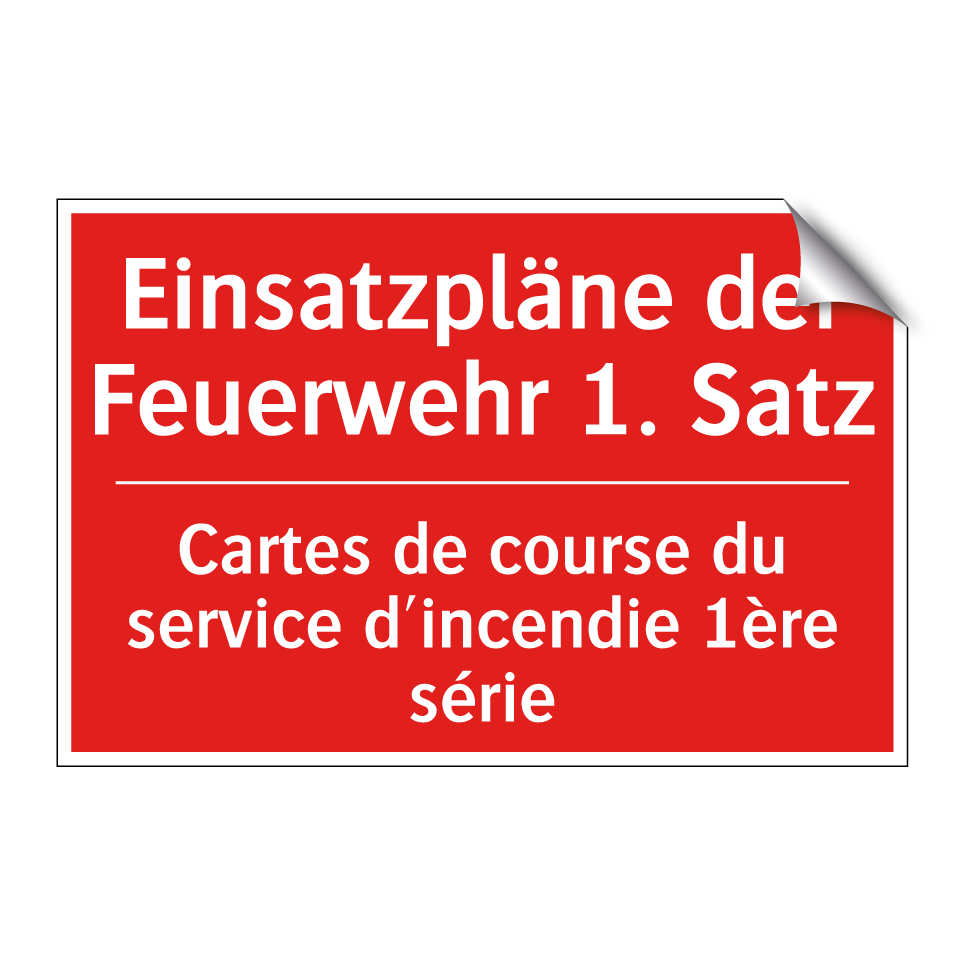 Einsatzpläne der Feuerwehr 1.  /.../ - Cartes de course du service d'incendie  /.../
