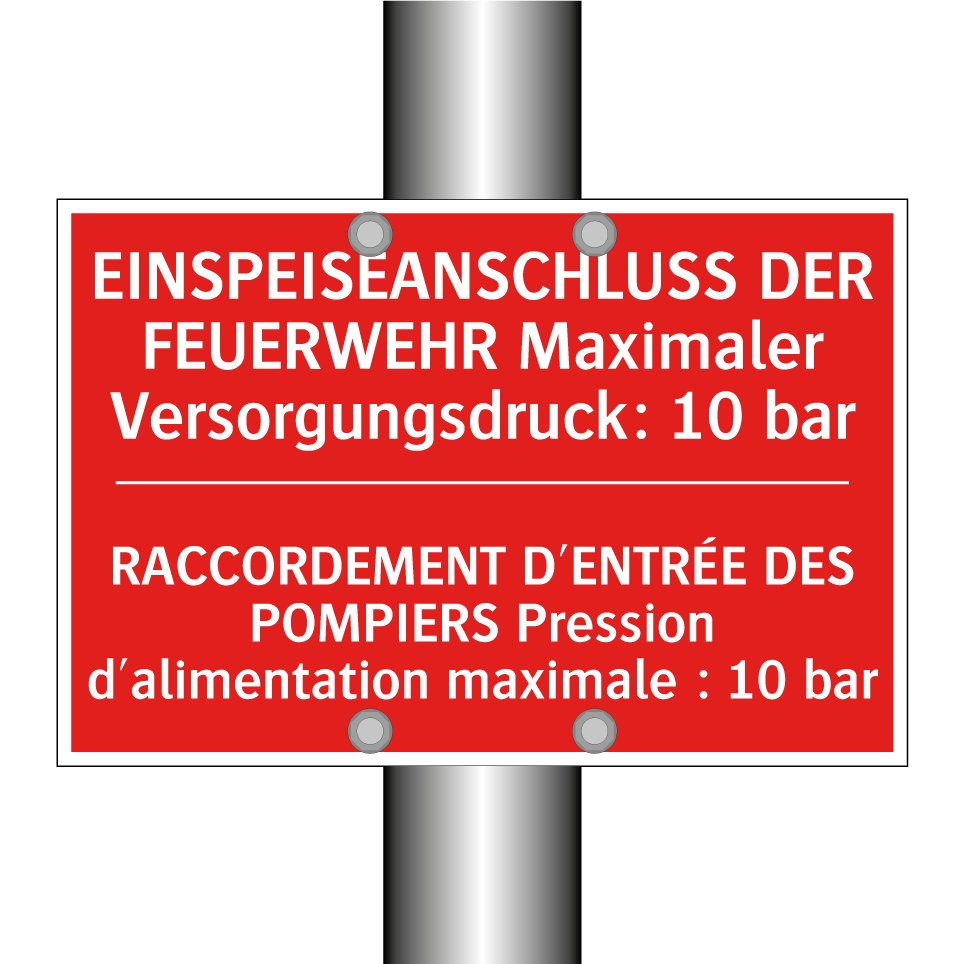 EINSPEISEANSCHLUSS DER FEUERWEHR  /.../ - RACCORDEMENT D'ENTRÉE DES POMPIERS  /.../