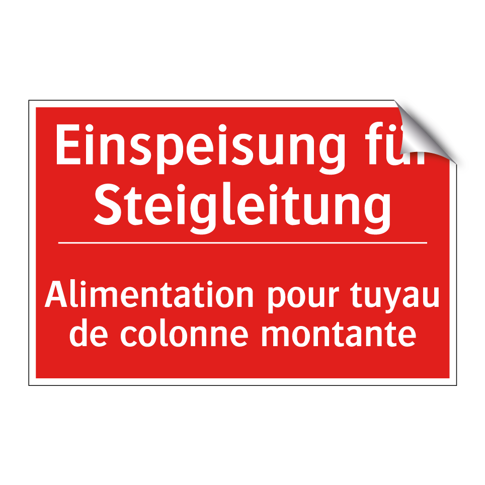 Einspeisung für Steigleitung - Alimentation pour tuyau de colonne  /.../