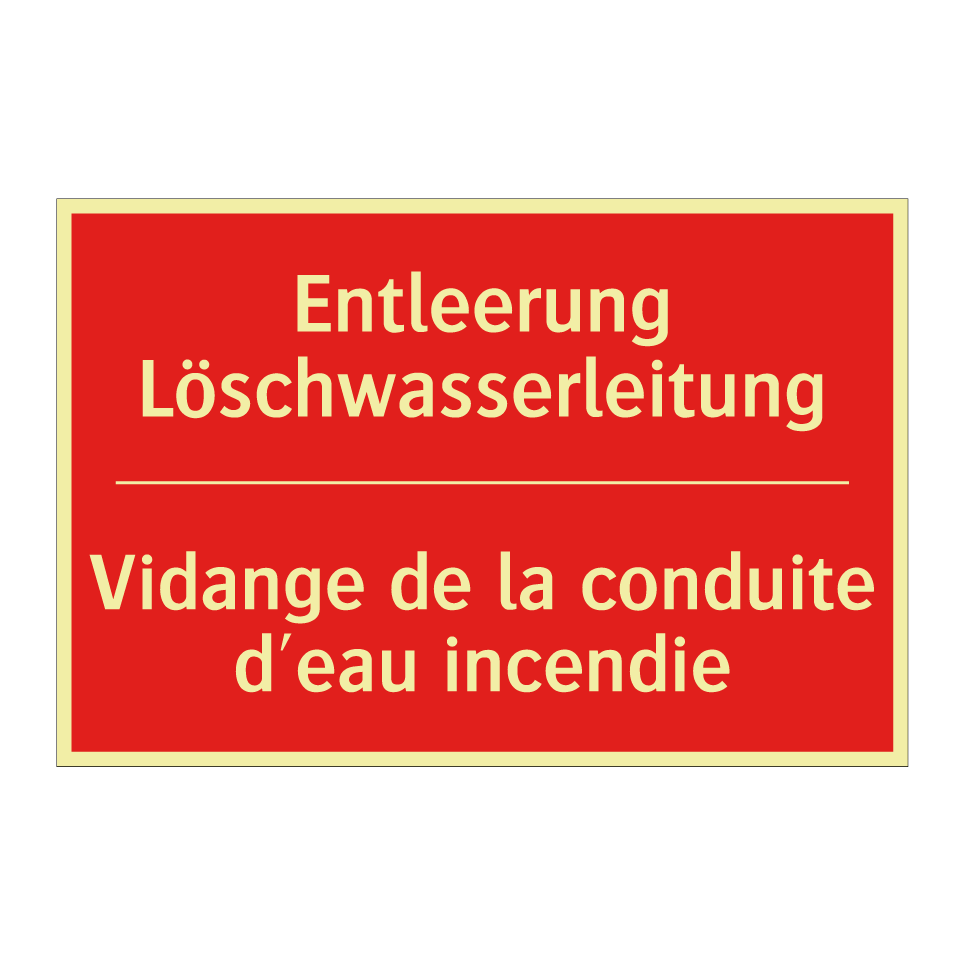 Entleerung Löschwasserleitung - Vidange de la conduite d'eau incendie /.../