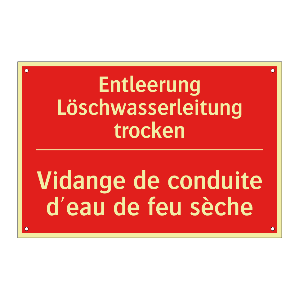 Entleerung Löschwasserleitung  /.../ - Vidange de conduite d'eau de feu  /.../