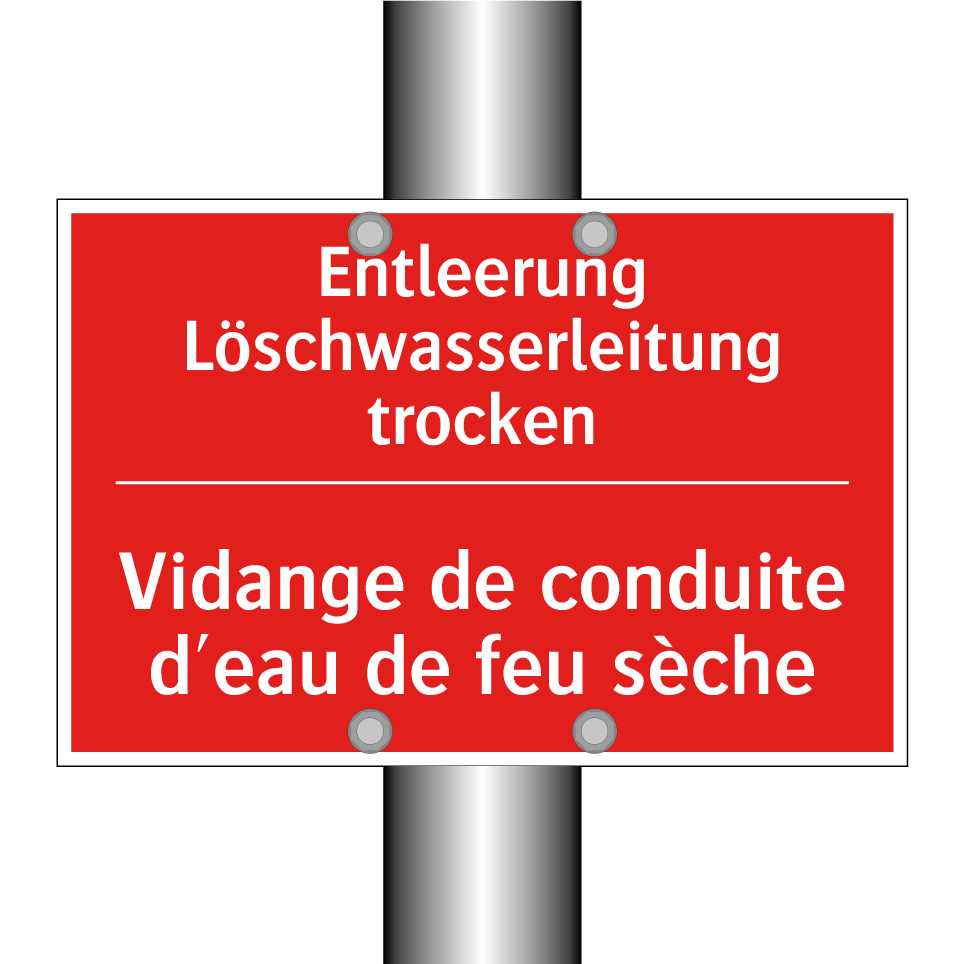 Entleerung Löschwasserleitung  /.../ - Vidange de conduite d'eau de feu  /.../