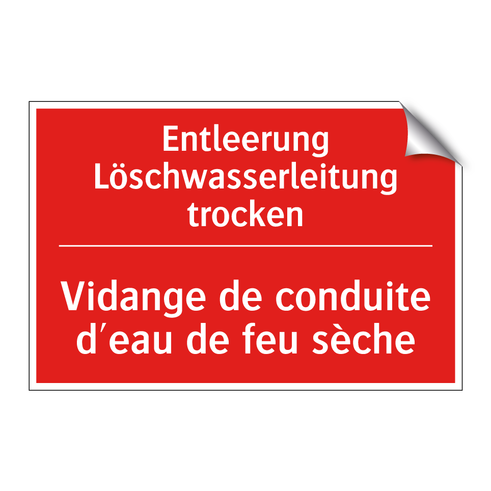Entleerung Löschwasserleitung  /.../ - Vidange de conduite d'eau de feu  /.../
