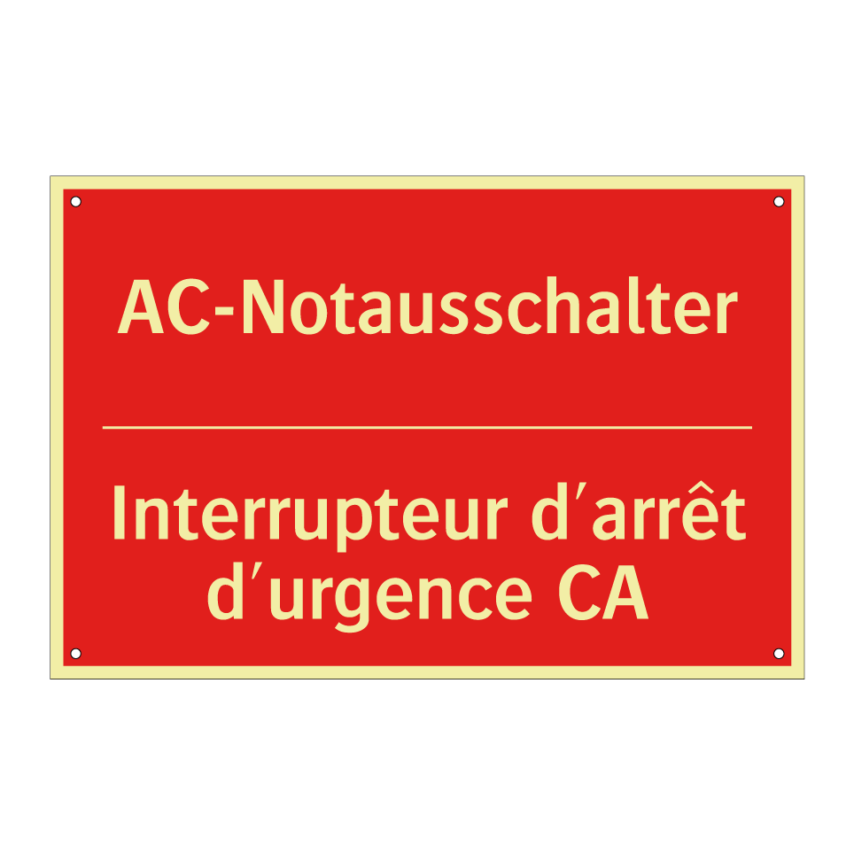 AC-Notausschalter - Interrupteur d'arrêt d'urgence  /.../