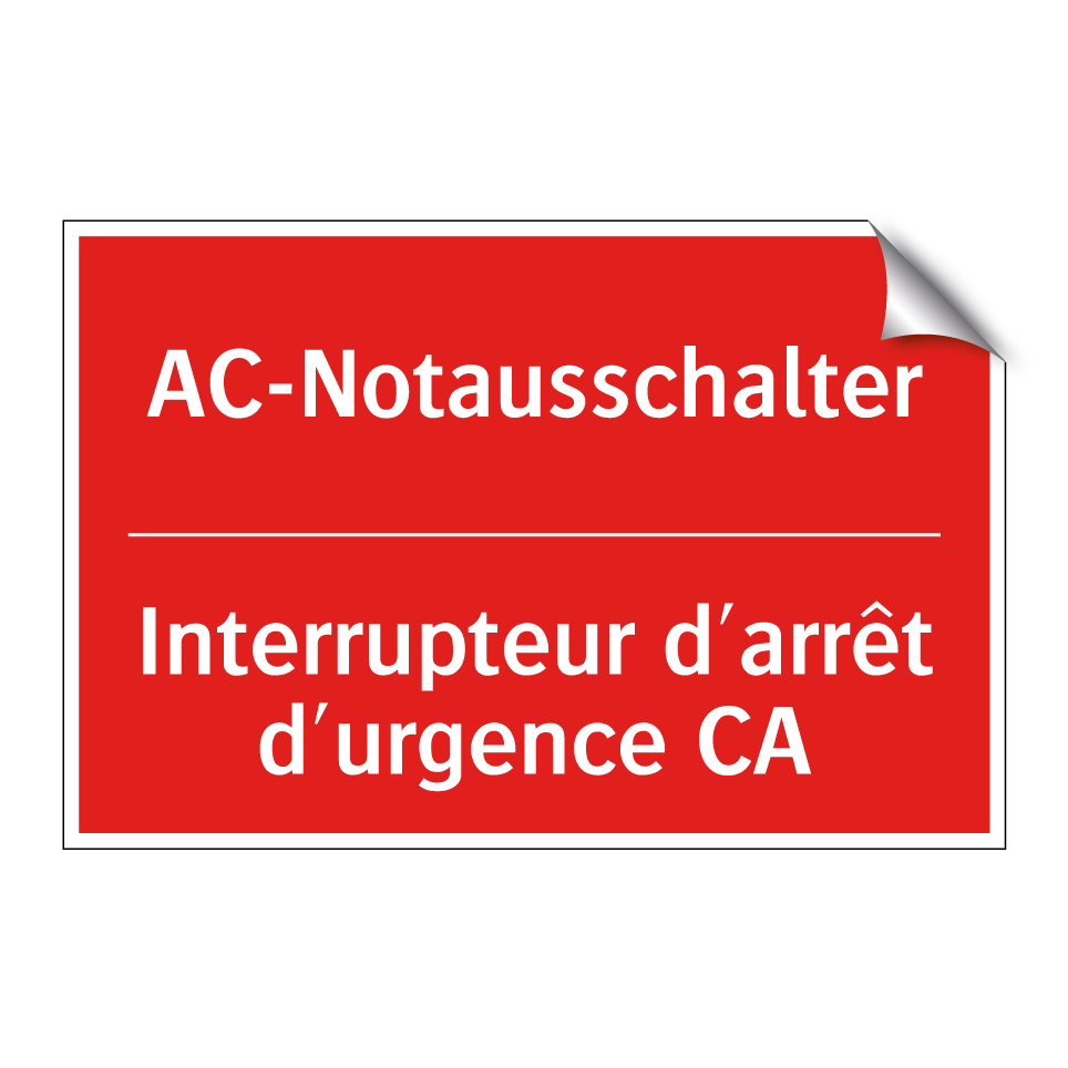 AC-Notausschalter - Interrupteur d'arrêt d'urgence  /.../
