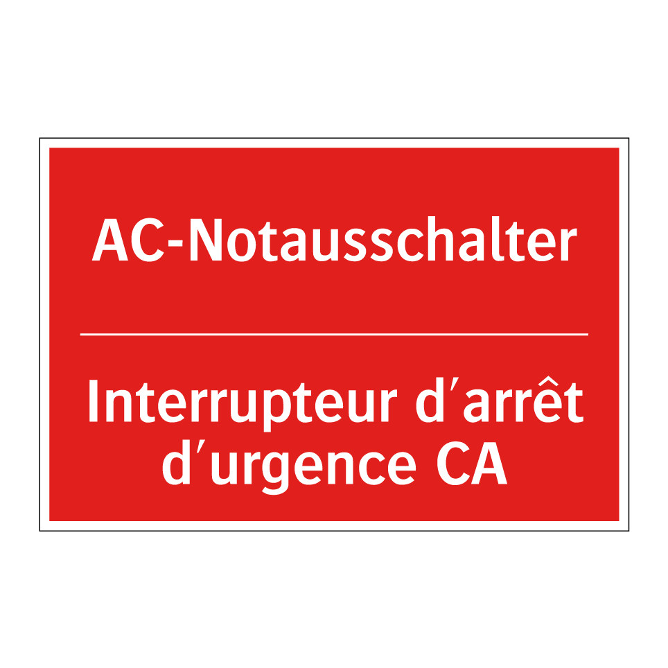AC-Notausschalter - Interrupteur d'arrêt d'urgence  /.../