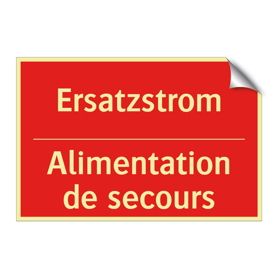 Ersatzstrom - Alimentation de secours