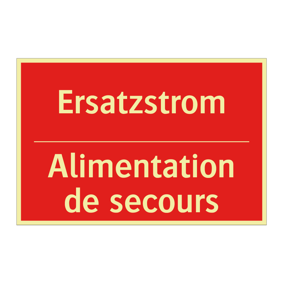 Ersatzstrom - Alimentation de secours