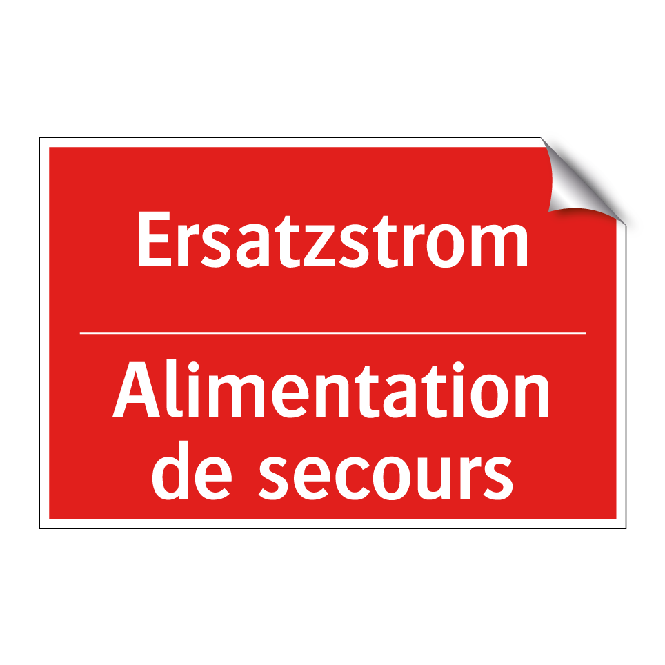 Ersatzstrom - Alimentation de secours