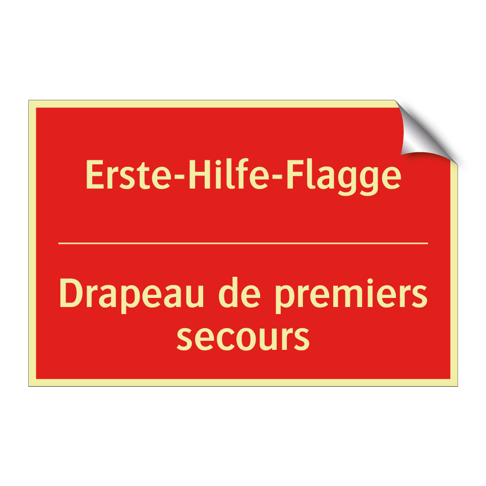 Erste-Hilfe-Flagge - Drapeau de premiers secours