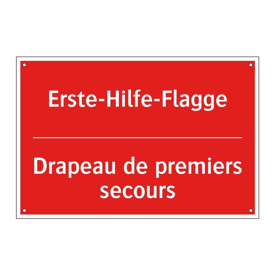 Erste-Hilfe-Flagge - Drapeau de premiers secours