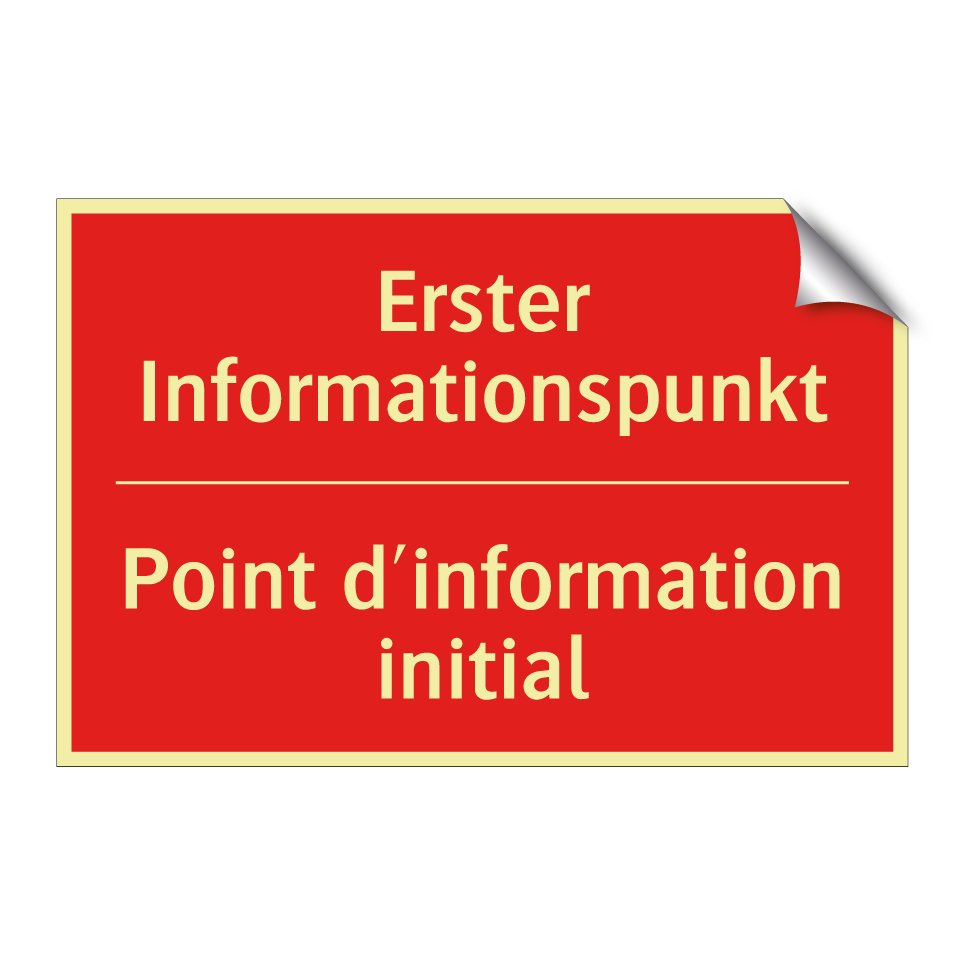 Erster Informationspunkt - Point d'information initial
