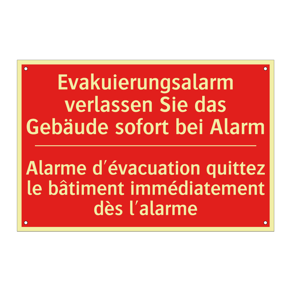 Evakuierungsalarm verlassen Sie  /.../ - Alarme d'évacuation quittez le  /.../