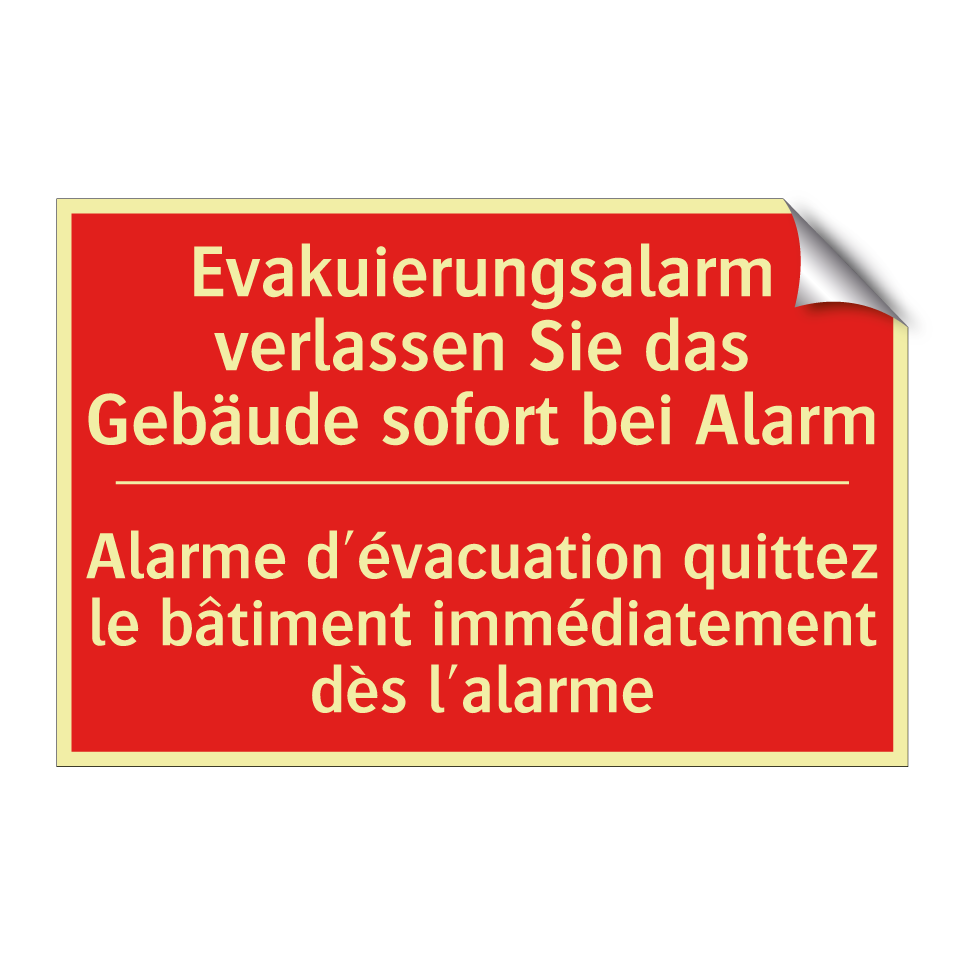 Evakuierungsalarm verlassen Sie  /.../ - Alarme d'évacuation quittez le  /.../