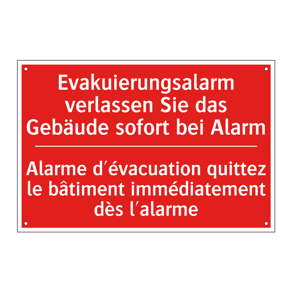 Evakuierungsalarm verlassen Sie  /.../ - Alarme d'évacuation quittez le  /.../