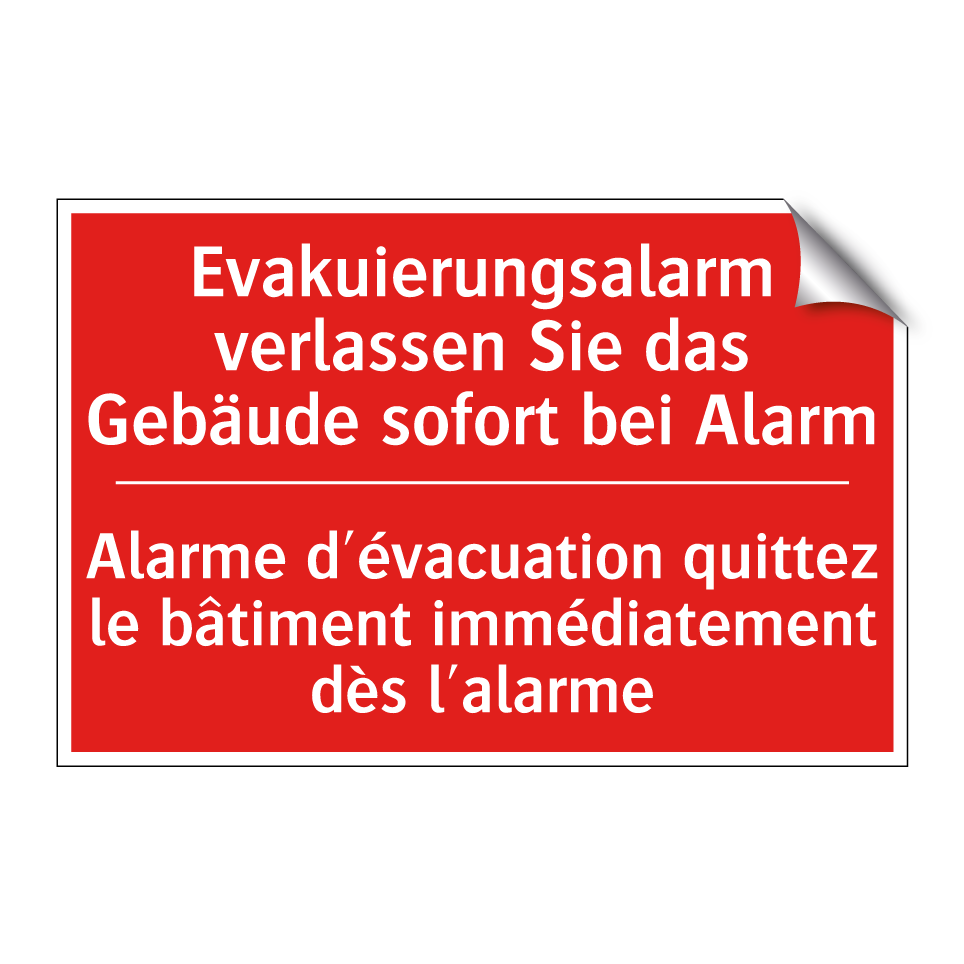 Evakuierungsalarm verlassen Sie  /.../ - Alarme d'évacuation quittez le  /.../