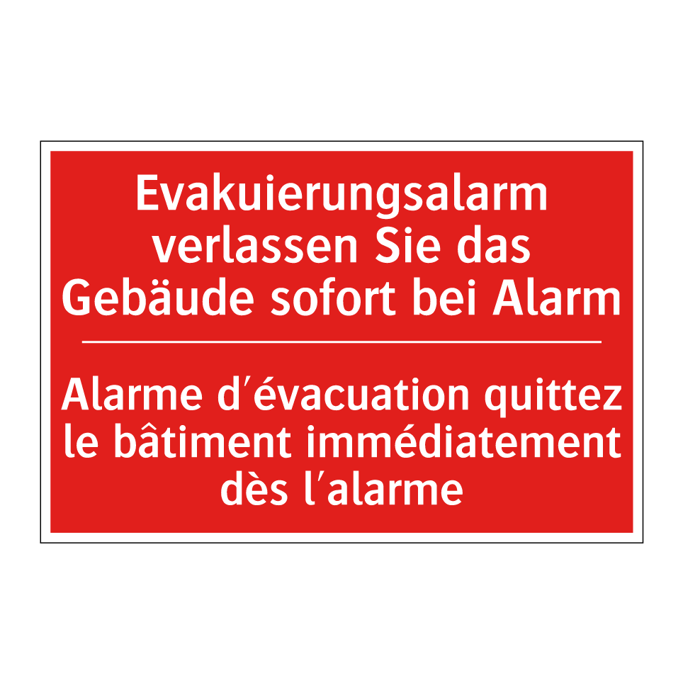 Evakuierungsalarm verlassen Sie  /.../ - Alarme d'évacuation quittez le  /.../