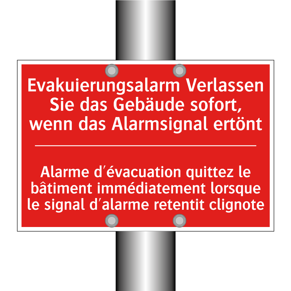 Evakuierungsalarm Verlassen Sie  /.../ - Alarme d'évacuation quittez le  /.../