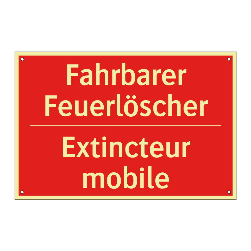 Fahrbarer Feuerlöscher - Extincteur mobile