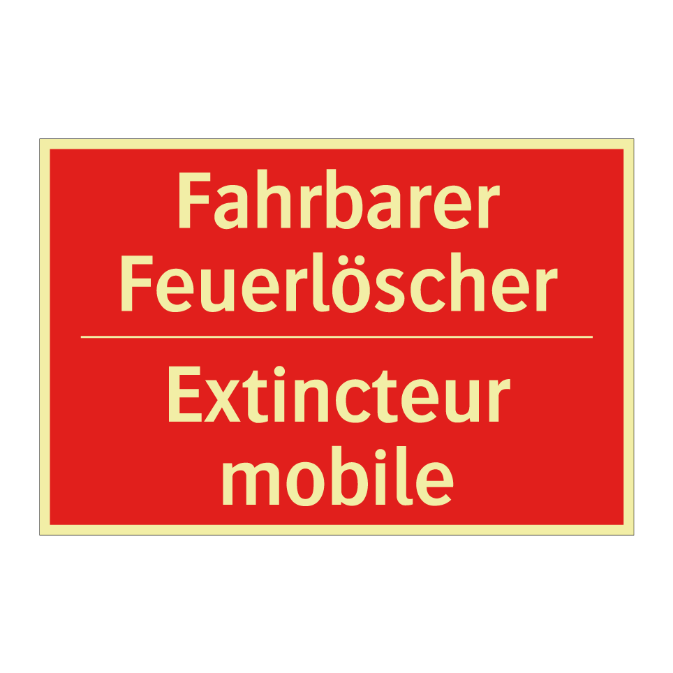 Fahrbarer Feuerlöscher - Extincteur mobile