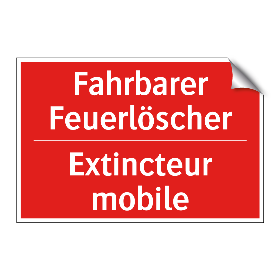 Fahrbarer Feuerlöscher - Extincteur mobile