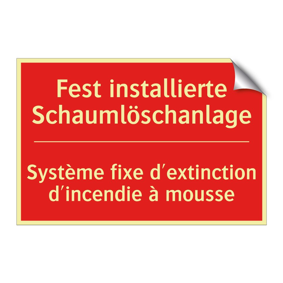 Fest installierte Schaumlöschanlage /.../ - Système fixe d'extinction d'incendie  /.../