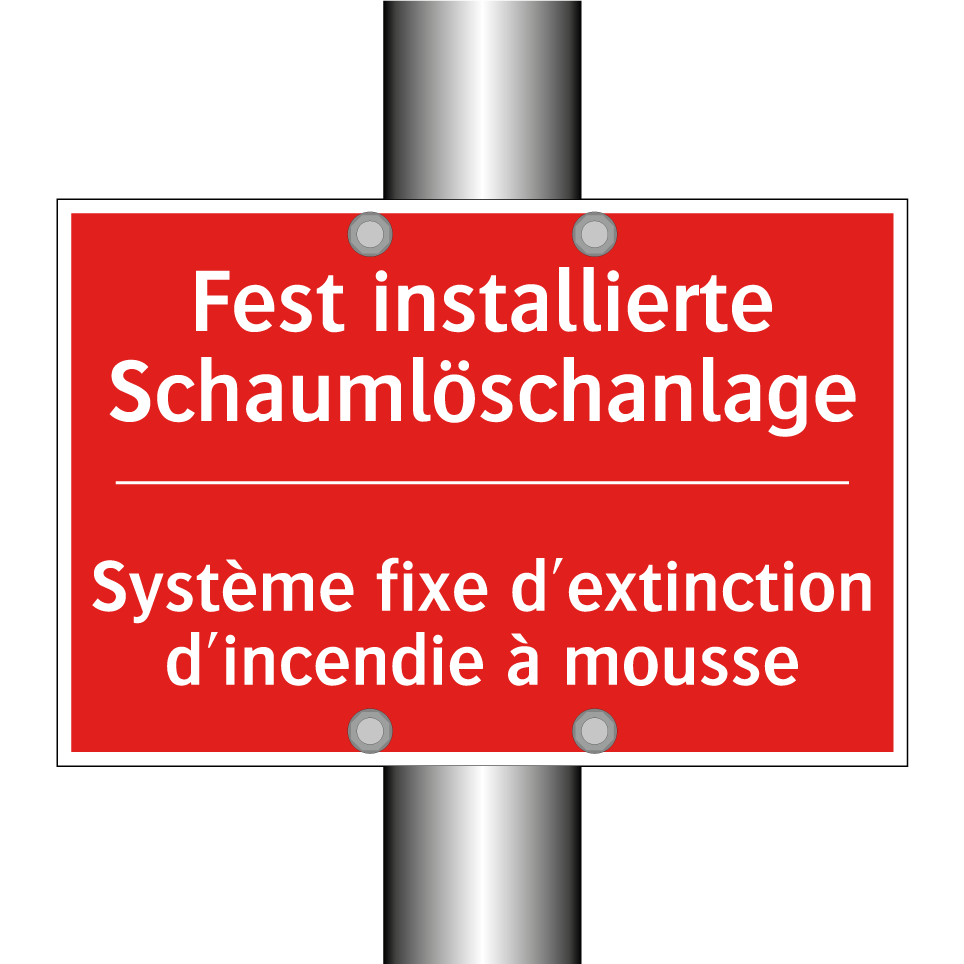 Fest installierte Schaumlöschanlage /.../ - Système fixe d'extinction d'incendie  /.../