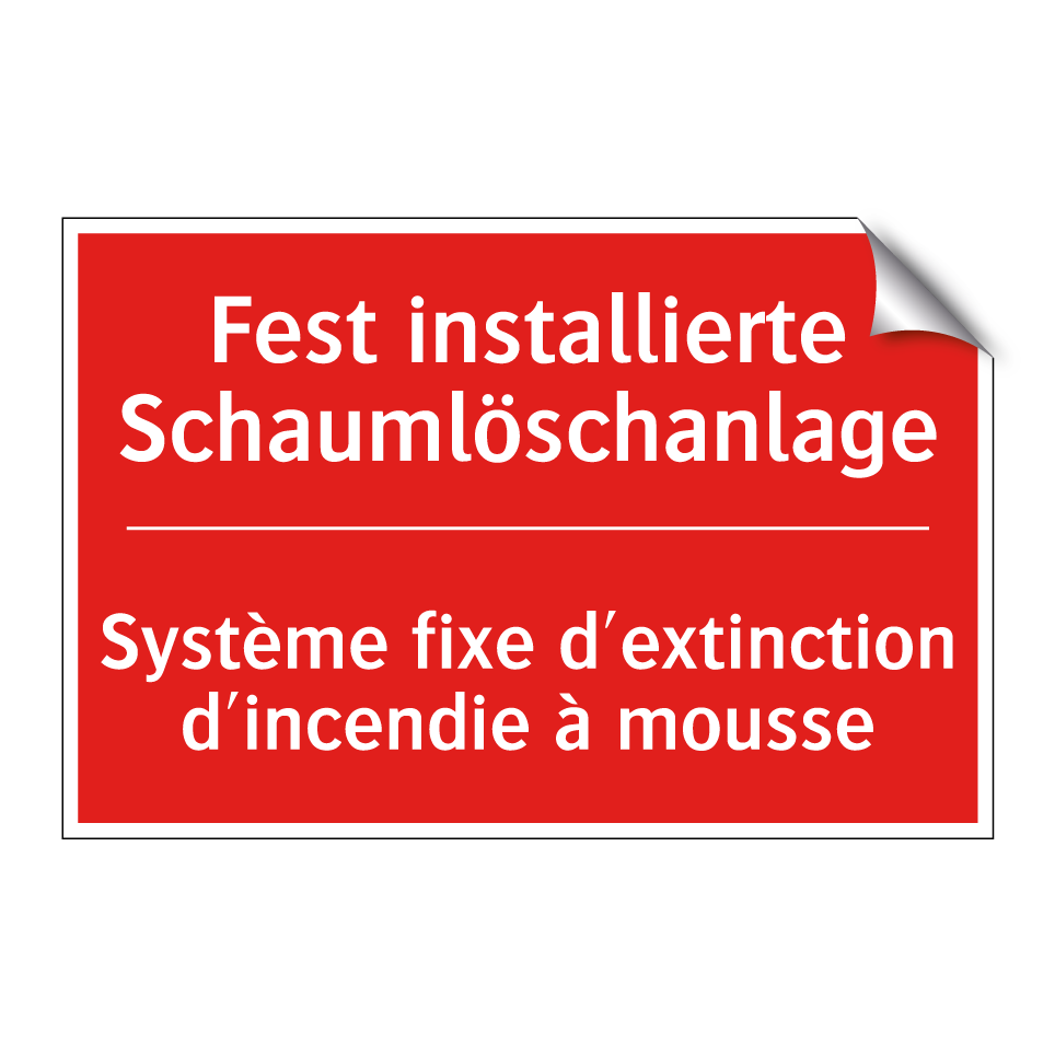 Fest installierte Schaumlöschanlage /.../ - Système fixe d'extinction d'incendie  /.../
