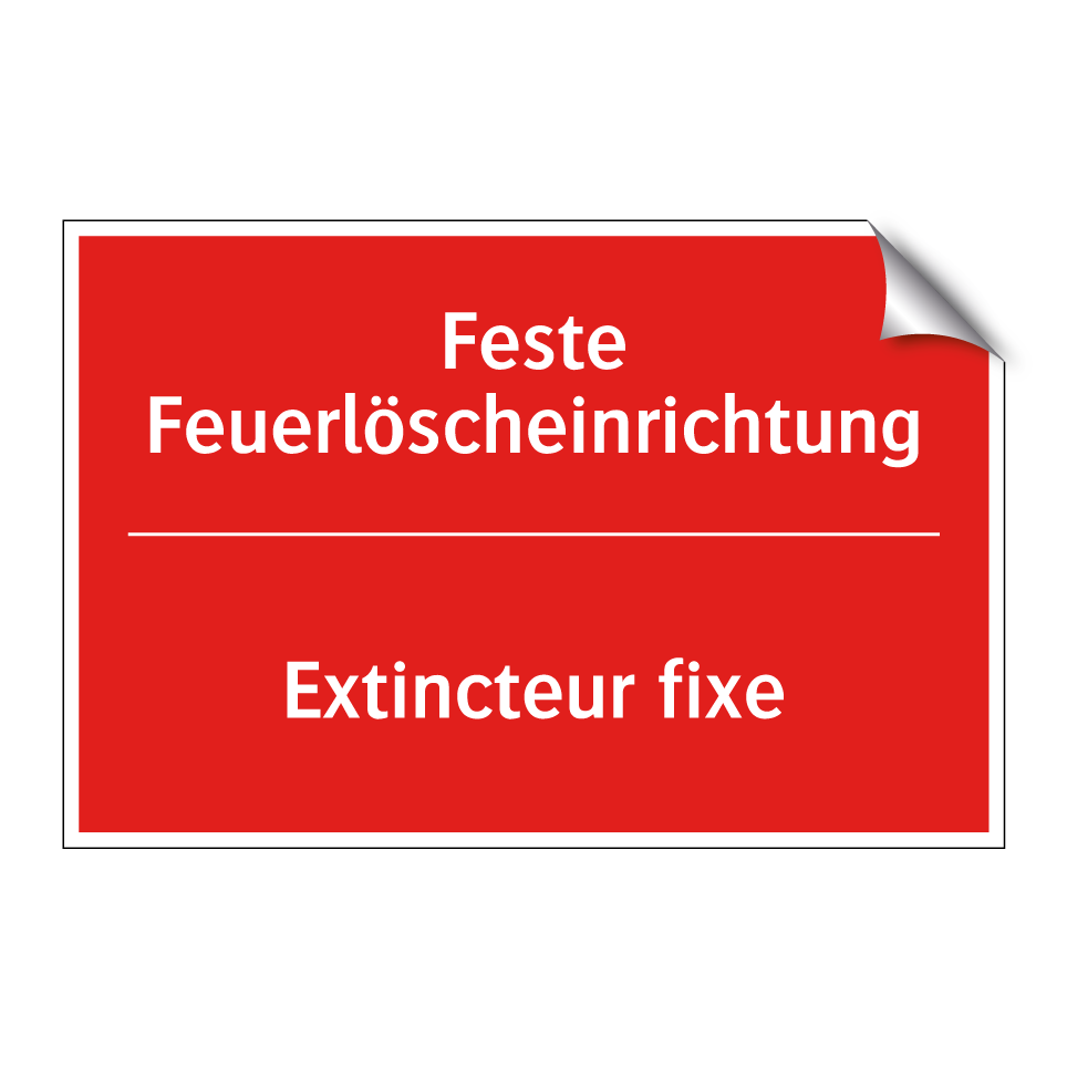 Feste Feuerlöscheinrichtung - Extincteur fixe